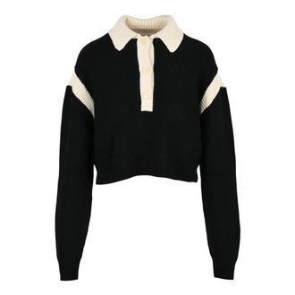 Patrizia Pepe Dames, Truien, Zwart, Maat: L Wol
