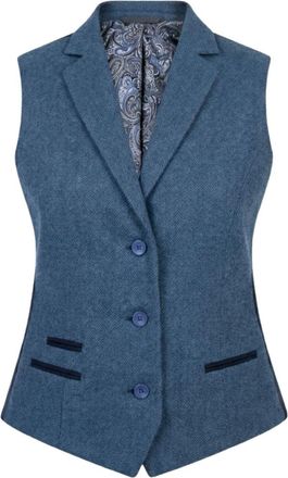 TruClothing Tweed Waistcoat Herringbone Slim Fit Work Office Vest