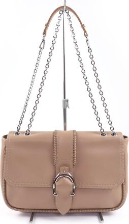 Longchamp Leather Handbag Shoulder Bag (Pre-Owned)