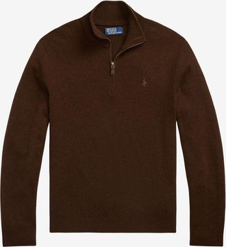 Polo Ralph Lauren Wollpullover mit Stehkragen und Zip Pony