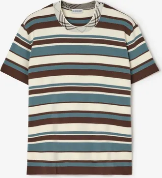 Burberry Striped Wool Blend T-shirt