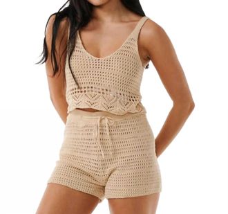 Rip Curl Sea Of Dreams Crochet Top In Natural