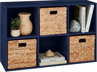 Best Choice Products 6-Cube Bookshelf, 11in Display Storage System, Organizer w/ Removable Back Panels