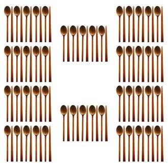 OEM Juego De Vajilla Coreana De Madera Hecha A Mano Con Forma De &Aacute;rbol De Azufaifo, 50 Piezas De Cucharas Y Palillos