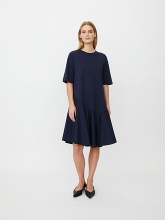 Masai MaNyloran Asymmetric Detail Dress in Navy Blazer at Nordstrom, Size Xx-Large