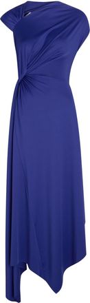 Victoria Beckham Asymmetric Stretch-jersey Midi Dress - Indigo - 14 (UK14 / L)