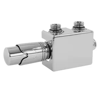 ECD Germany Set Di Connessione Centrale Con Termostato Per Radiatori - Bianco - Universale - Set Di Collegamento Blocco Rubinetto Valvola Multiblock Valvola Termo