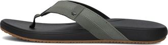 Reef Groene Leren Heren Slippers Stijlvol Comfort - Heren - Slippers - Groen - 45 EU - Schoenen