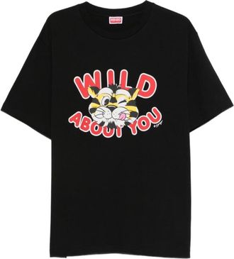 Kenzo Wild Tiger T-shirt - Heren - T-shirts - Zwart - M - Katoen - Tops