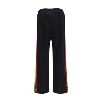 Palm Angels Mens Black Polyester Athletic Pants