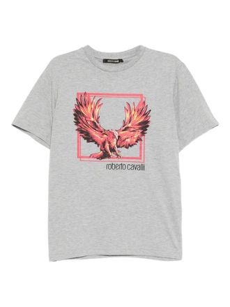 Roberto Cavalli graphic-print round-neck T-shirt - Grijs