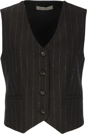 D.exterior Wool Gilet - Dames - Bodywarmers - Zwart - S - Wol - Jassen