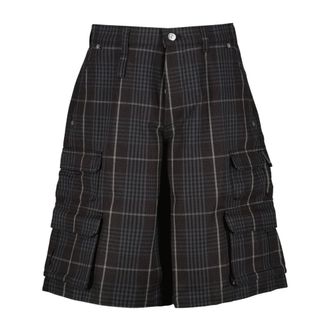 Dior Plaid Straight Cut Cotton Trousers