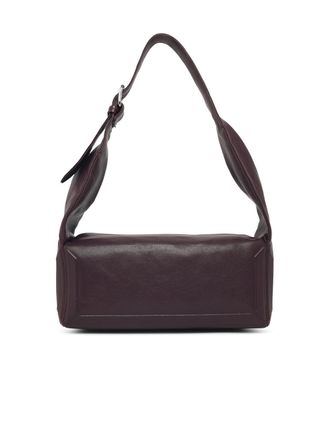 Maison Margiela Medium Box East West Burgundy Leather Shoulder Bag