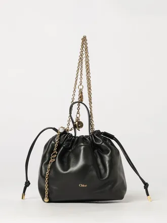 Chlo&eacute; Mini borsa a secchiello Icons in nappa con tracolla a catena