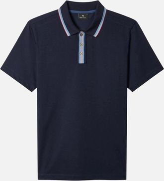 Paul Smith Mens Paul Smith Reg Fit Placket Polo - Navy - Size: 40