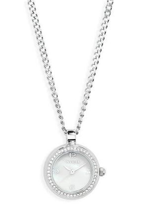 Invicta Mini Watch Pendant Necklace, 22.5mm in White at Nordstrom Rack, Size 22.5 Mm