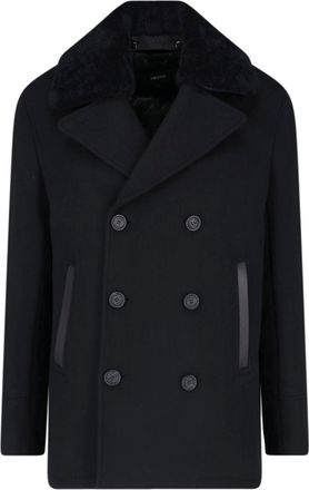 Mackage Black Cole Double-Breasted Wool Peacoat