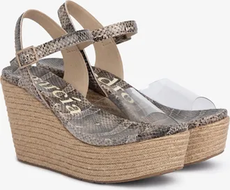 Pedro Garcia Wedge sandal in python stamp | Danila | Fall winter 25 | PEDRO GARCIA