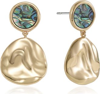Ettika Abalone Inlay Drop Earrings in Gold at Nordstrom Rack