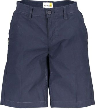 Timberland Blauwe Bermuda Shorts met knoop en rits - Heren - Korte Broeken - Blauw - W31 - Katoen - Korte Broeken