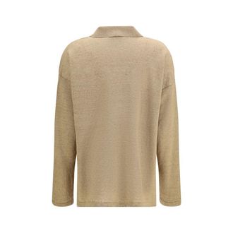 Max Mara Womens Beige Linen Cardigan Clothing