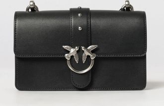 Pinko Love One Classic Smooth Leather Mini Crossbody Bag with Love Birds Buckle