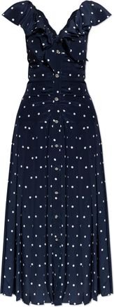 Alessandra Rich Dress With Polka Dot Pattern
