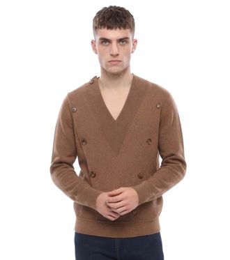 Burberry Brown V Neck Sweater