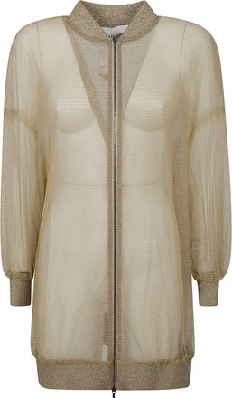 Fabiana Filippi Glitter Embellished Lace Zip Cardigan