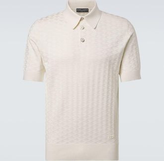 Dolce & Gabbana DG knitted silk polo shirt