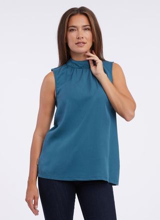 Ragwear Blusentop RAGWEAR ANGYC TOP ORG, Damen, Gr. XL (42), gr&uuml;n (petrol), Web, Obermaterial: 100% Lyocell, unifarben, Neckholder, Blusen Blusentop, mit Neck