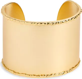 Karine Sultan Sculpted Edge Cuff in Gold at Nordstrom