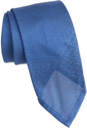 Thom Sweeney Silk Grenadine Tie in Slate Grey at Nordstrom