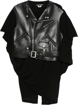 Junya Watanabe draped zip-fastening jacket - Black