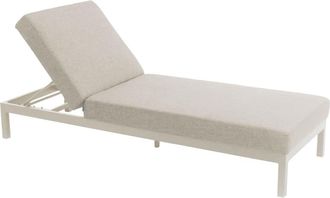 Oviala Tumbona de aluminio color crema