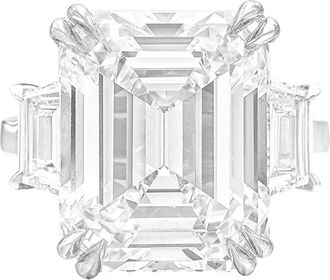 Verde 6ct IGI Certified Lab Grown Emerald Cut Diamond Ring