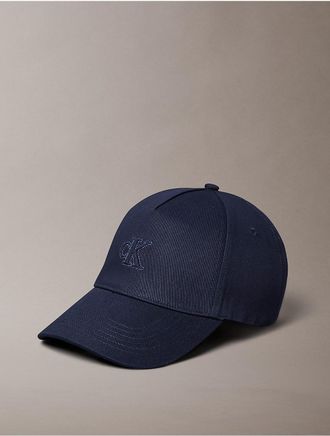 Calvin Klein Womens Lurex Monogram Baseball Cap - Blue