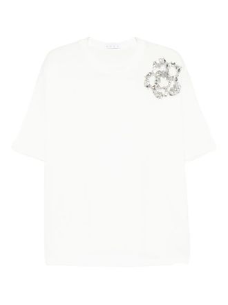 Area T-shirt con strass - Bianco