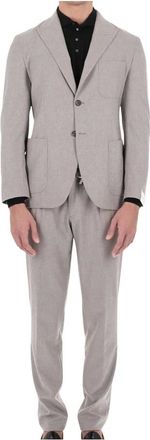 Eleventy Abito monopetto morbido - - Suits - Uomo - Beige - L