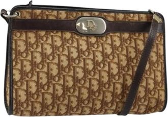 Dior Pre-owned Cross Body Bags, female, Brown, Size: ONE SIZE Pre-owned Trotter Canvas Shoulder Bag