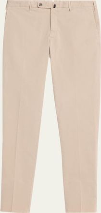 Incotex Mens Pressed-Crease Cotton Trousers