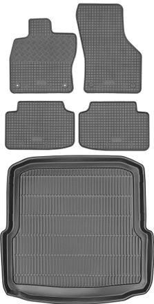OEM Juego De Alfombrillas De Goma Para Coche Y Alfombrilla Para Maletero Para Skoda Octavia Iii Sed&aacute;n (2013-2020)