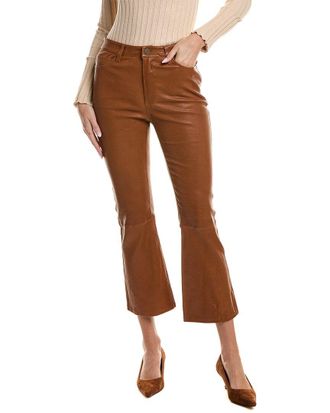 Frame Denim Frame Le Crop Leather Tobacco Mini Boot Jean