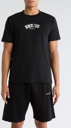Off-white Slim Fit Logo Graphic T-Shirt in Black And White at Nordstrom Rack, Size Small