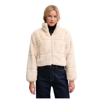 Save The Duck Jassen, Dames, Beige, XS, Leer, Yuki Jas