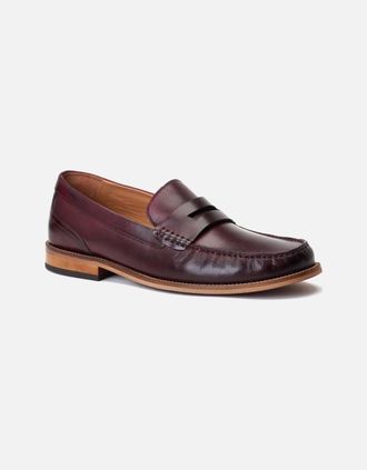 base Mens Garfield Mens Penny Loafer - Brown - Size: 10
