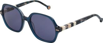 Carolina Herrera Tijdloze Butterfly Zonnebril met UV-bescherming - Dames - Zonnebrillen - Blauw - ONE Size - Accessoires