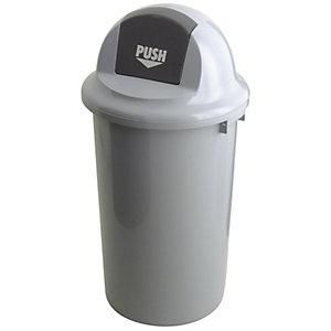 EKO V-part - Colector De Residuos Con Tapa De Cierre Autom&aacute;tico Gris