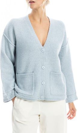 Max Studio V-Neck Cardigan in Heather Sky at Nordstrom Rack, Size X-Large